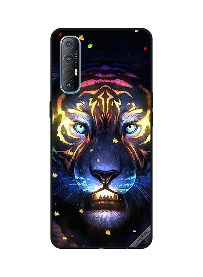 كوفرنيكس غطاء حماية واقٍ بطبعة أسد مضيء لهاتف أوبو رينو 3 برو متعدد الألوان - Image 1