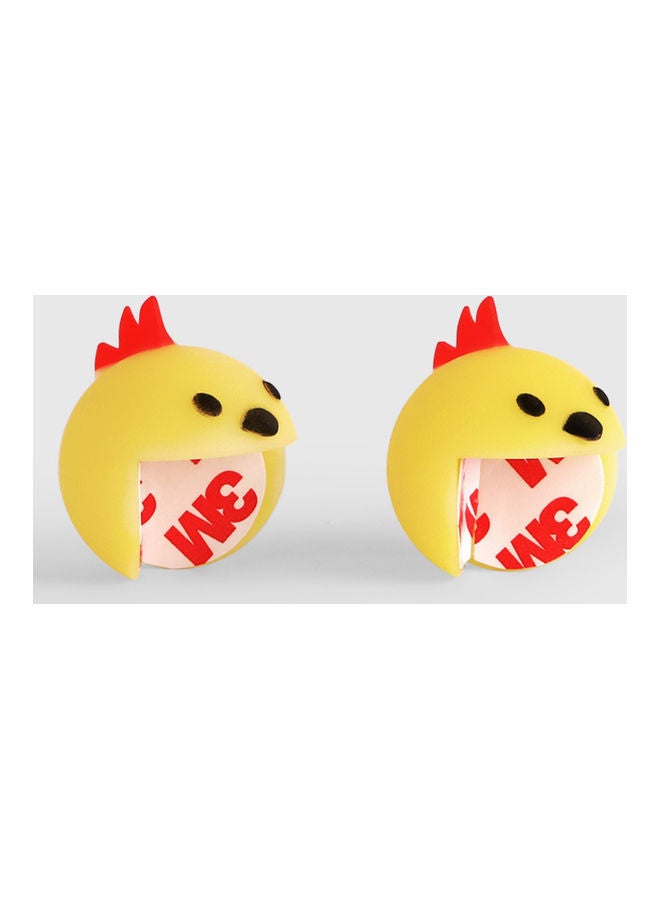 طقم واقيات زوايا لسلامة الأطفال مكون من قطعتين أصفر/أحمر