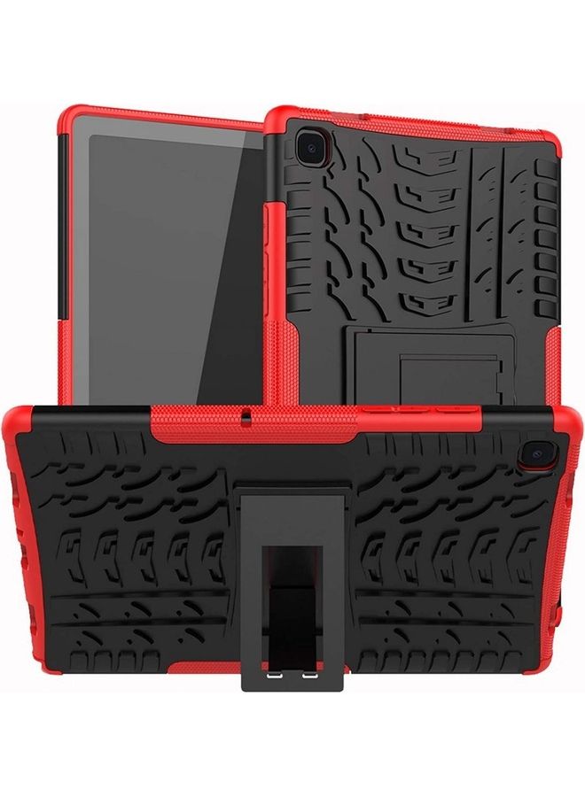 Generic - Protective Shockproof Dual-Layer Cover with Kickstand for Samsung Galaxy A7 Tablet Red/Black - Image 1