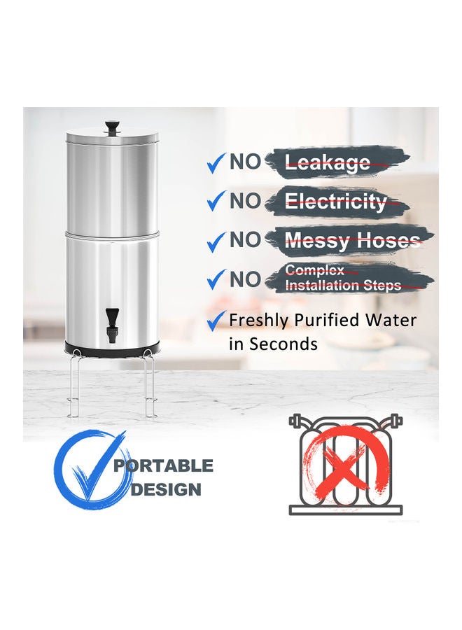 Generic Gravity System Outdoor Water Filter With Stand Bucket 33.00X22.50X22.50cm - Image 3
