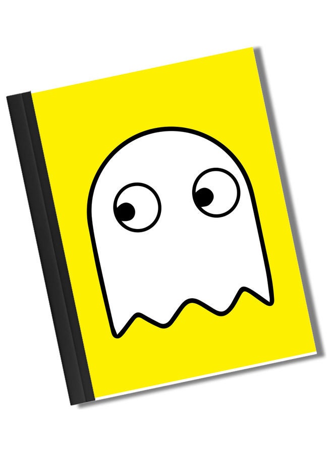Pacman Ghost Cover Printed A4 Size Binded Notebook Yellow/White