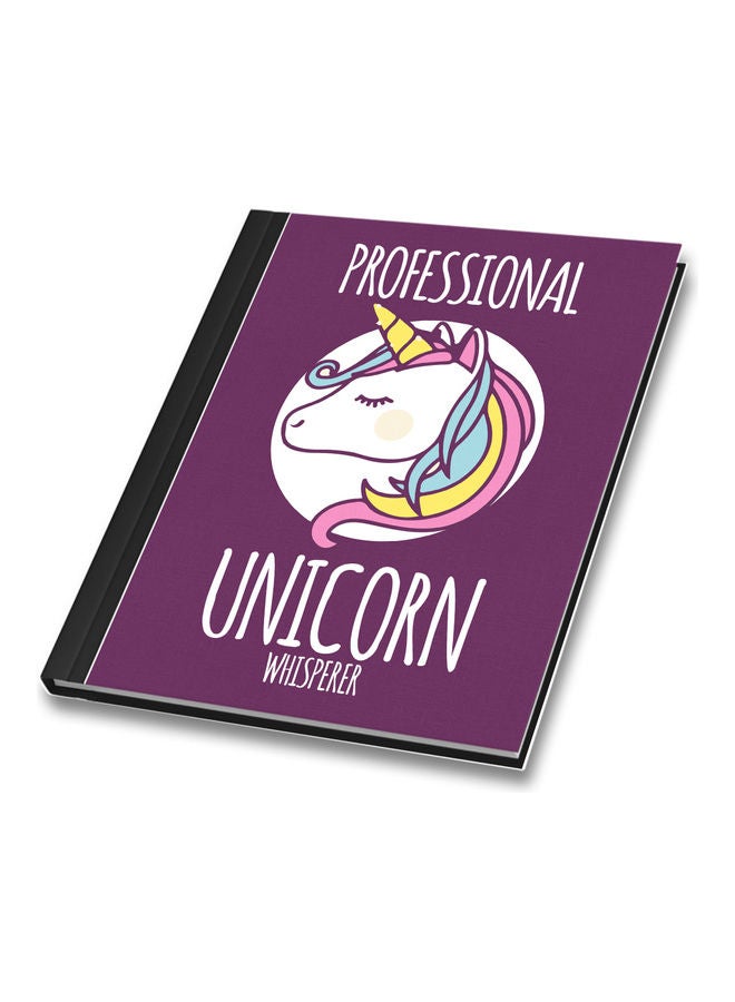 LIT - Unicorn Printed Cover A4 Size Binded Notebook Multicolour - Image 1