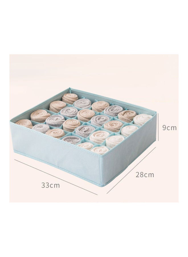 Drawer Style Large Capacity Non-woven Fabric Compartmentalized Storage Box Blue  - Image 2
