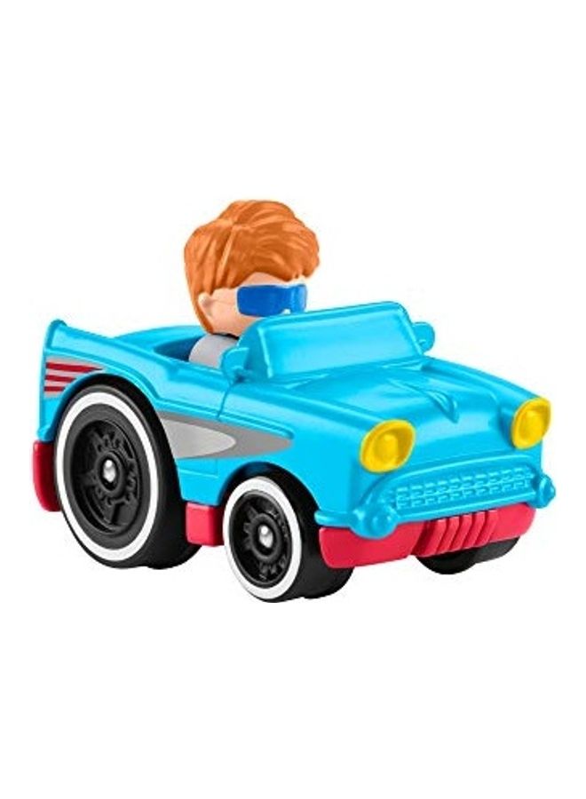 Fisher-Price Little People Wheelies Retro Convertible - GMJ25 ~ Baby Blue and Red Car 1cm - v1628775906/N50023822A_1