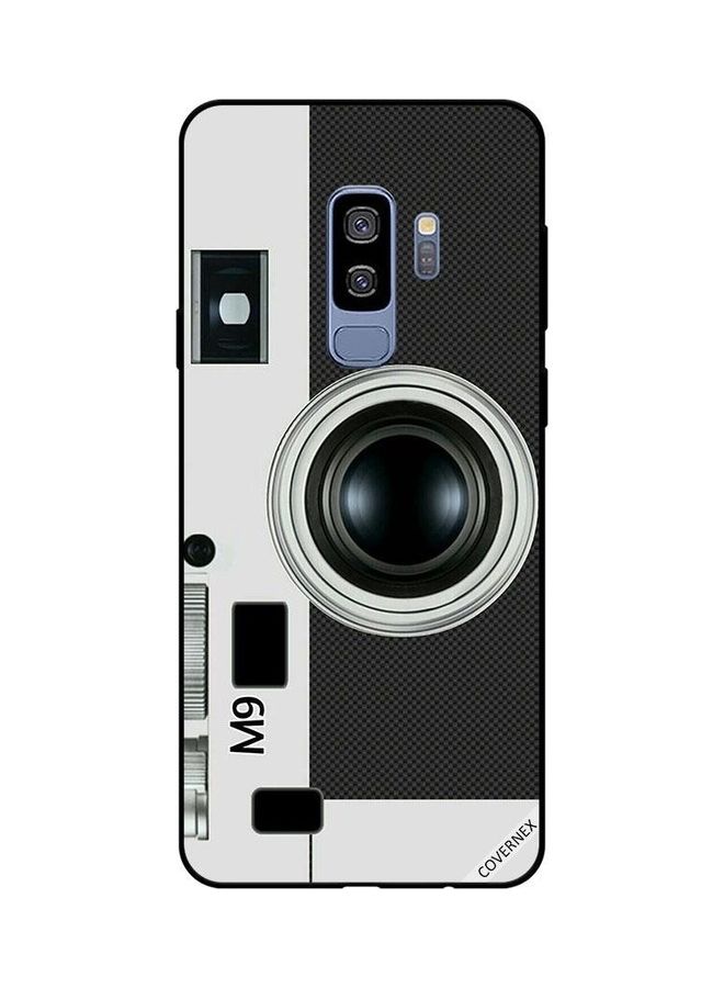 كوفرنيكس غطاء حماية واقٍ بطبعة كاميرا لهاتف سامسونج جالاكسي S9 بلس أسود/ أبيض - Image 1
