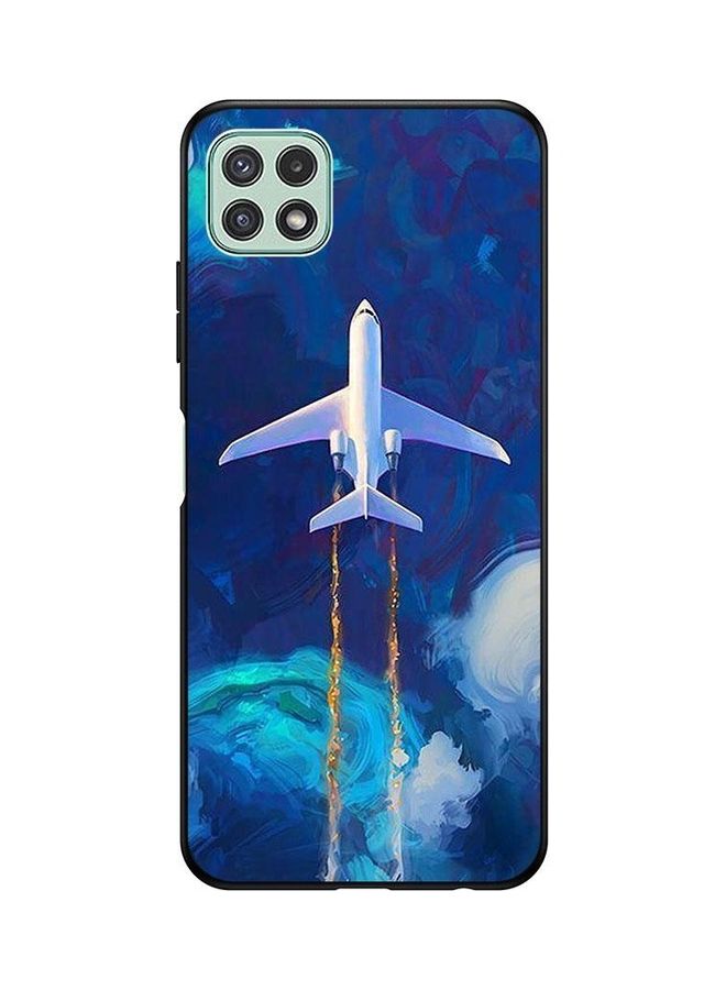 كوفرنيكس غطاء حماية واقٍ بطبعة طيارة تحلق لهاتف سامسونج جالاكسي 5G A22 متعدد الألوان - Image 1