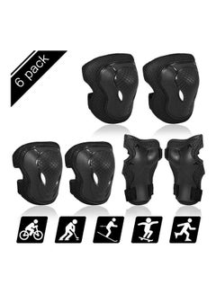 Generic 6-Piece Knee Elbow Pads With Wrist Guards Set 