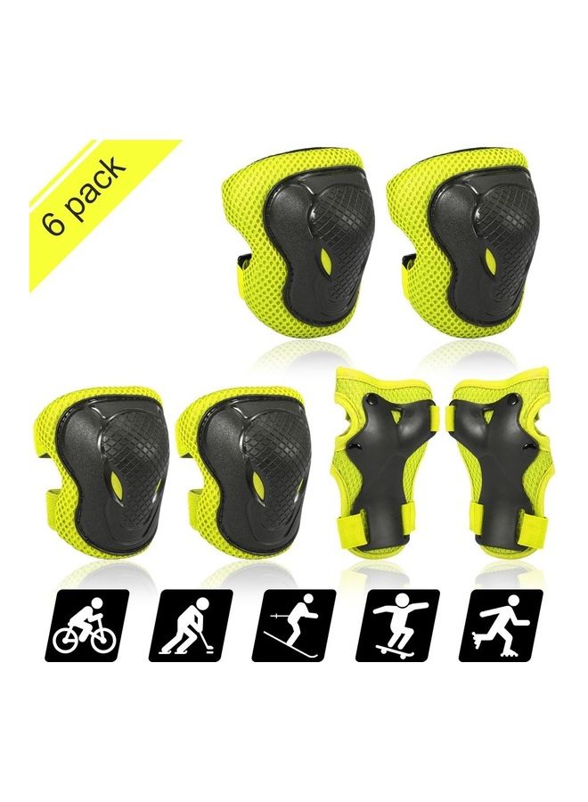 Generic 6-Piece Knee Elbow Pads With Wrist Guards Set 