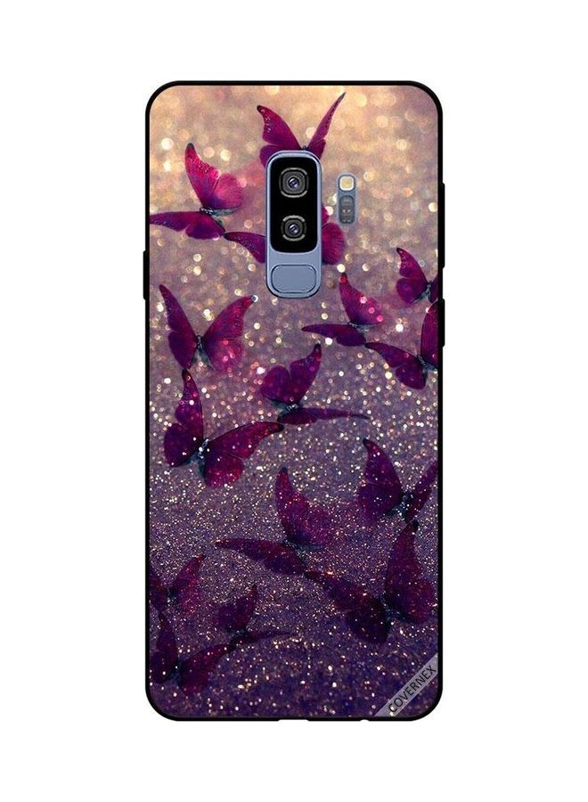 كوفرنيكس غطاء حماية واقٍ بطبعة فراشات لامعة لهاتف سامسونج جالاكسي S9 بلس متعدد الألوان - Image 1