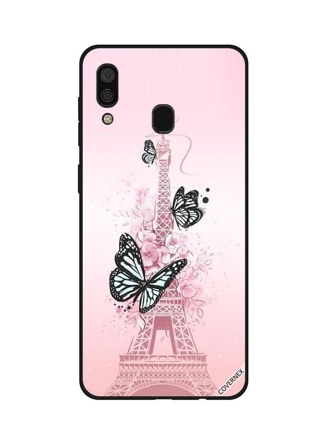 Covernex Butterflies On Eiffel Tower Design Protective Case Cover For Samsung Galaxy A30 Multicolour - Image 1