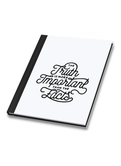 Truth Quotes Design Binded Notebook A4 Size White