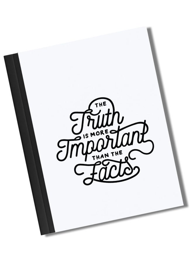 LIT - Truth Quotes Design Binded Notebook A4 Size White - Image 1