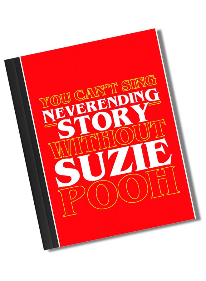 LIT - Stranger things Love Story Suzie Pooh and Justin Never Ending Story Binded Notebook A4 Size Multicolour - Image 1