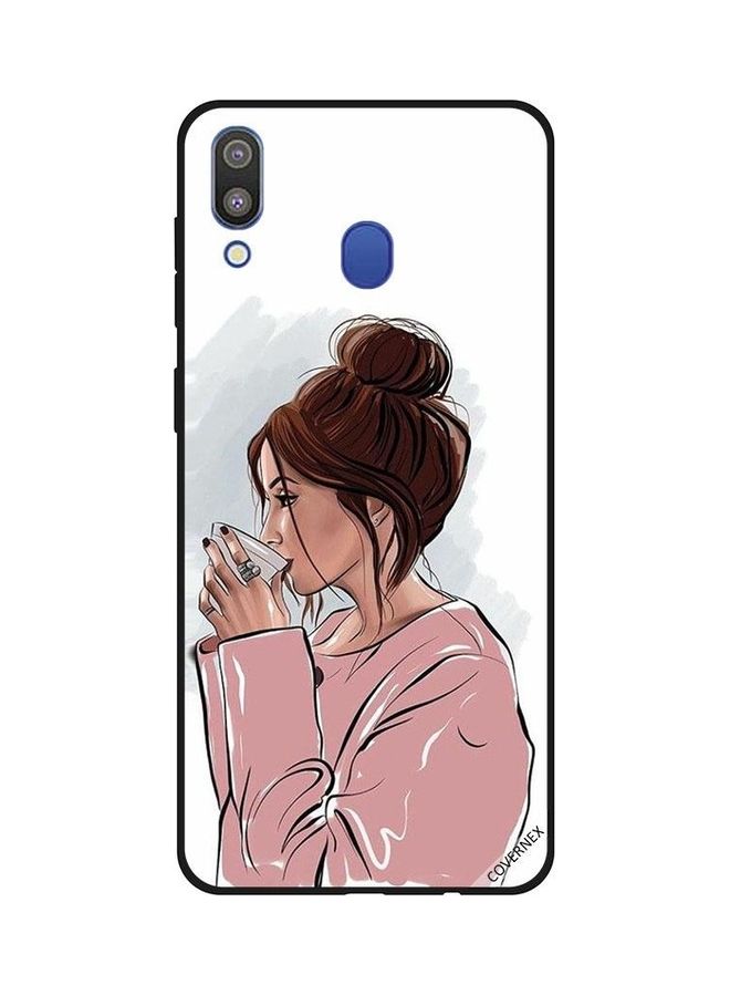 Covernex Samsung Galaxy M20 Protective Case Cover Printed Featuring Drinking Tea DESIGN_0096 - Image 1