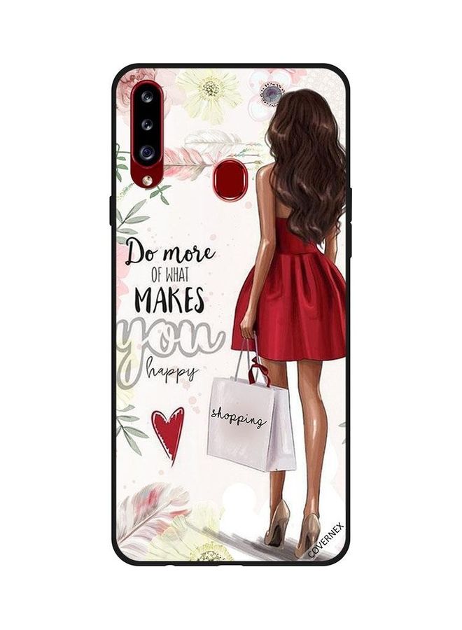 Covernex Shopping Makes Me Happy Protective Case Cover For Samsung Galaxy A20s Multicolour - Image 1