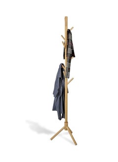 Adjustable Wooden Coat Rack Tree with Multiple Hooks Beige - v1628783306/N50055660A_1