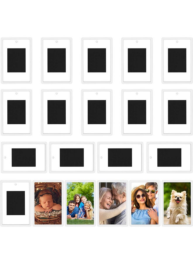 Kurtzy 20-Piece Blank Photo Frame Insert Fridge Magnets Clear - Image 1