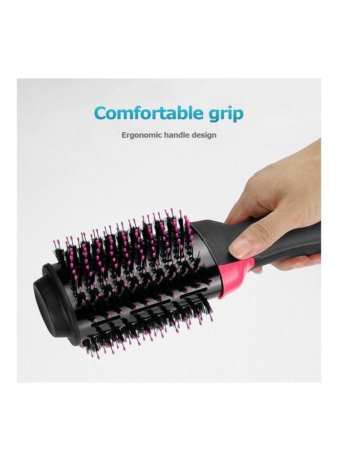 Generic Hot Hair Brush Styler for Straightening Curling Electric Blower Black/Pink  - Image 3