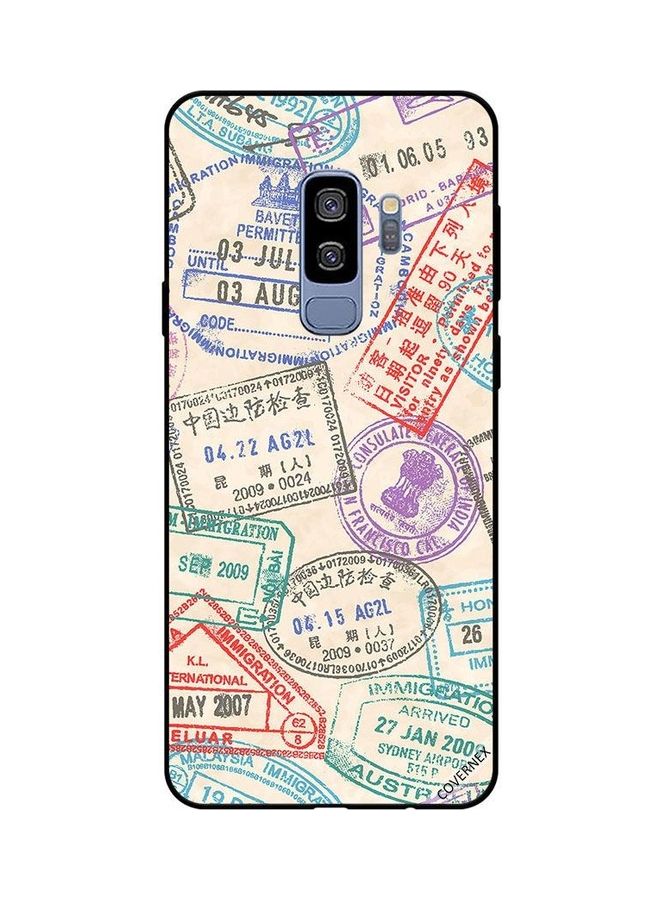Covernex Protective Case Cover For Samsung Galaxy S9 Plus Travel Stamps Multicolour - Image 1