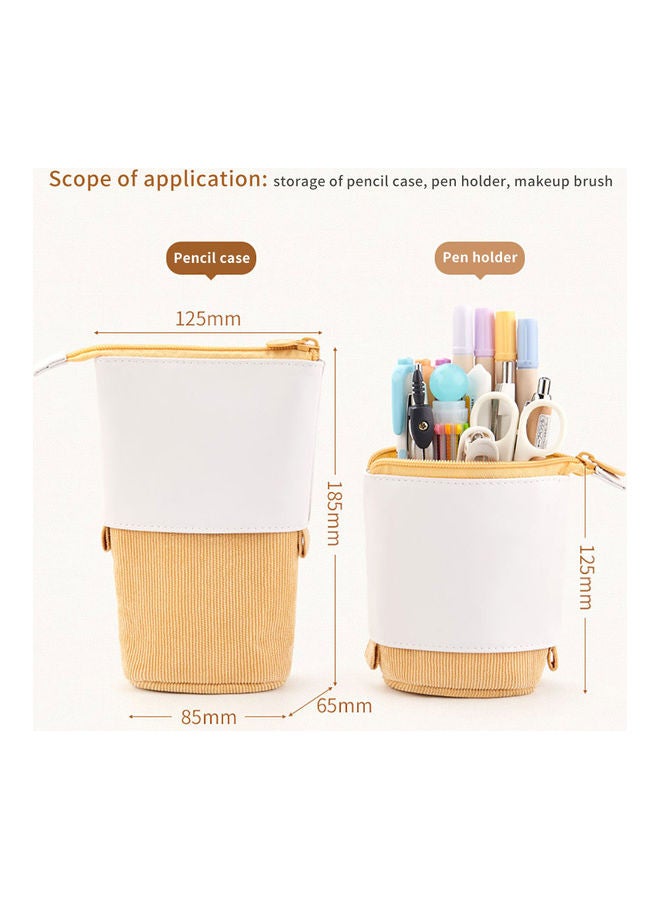 Creative Pencil Case White/Brown - Image 5