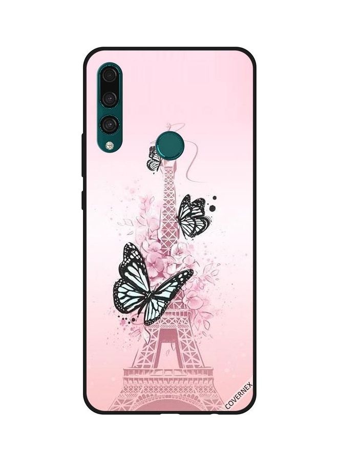 Covernex Huawei Y9 Prime 2019 Protective Case Cover Printed Featuring Black Butterflies On Effiel Tower DESIGN_0031 - Image 1