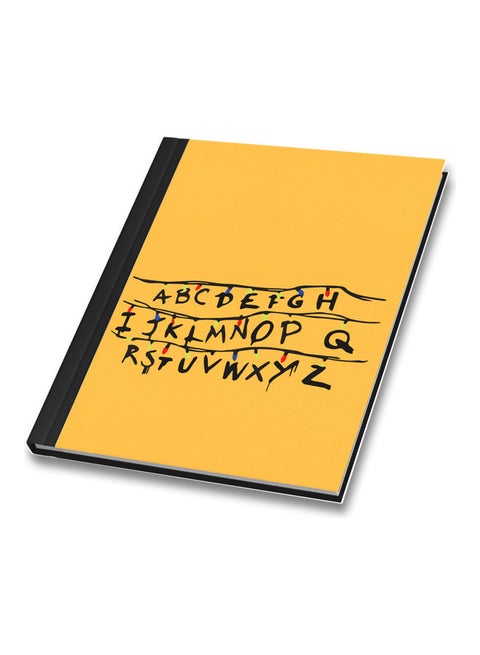 Alphabets Abcd Upside Down Binded Notebook A5 Yellow