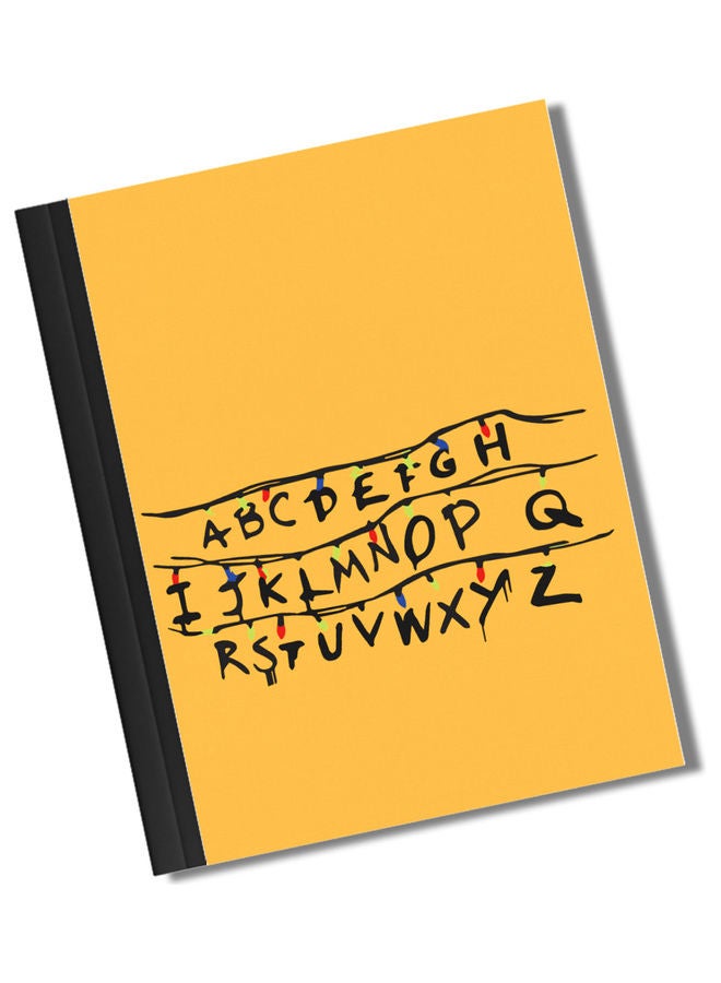 LIT - Alphabets Abcd Upside Down Binded Notebook A5 Yellow - Image 1