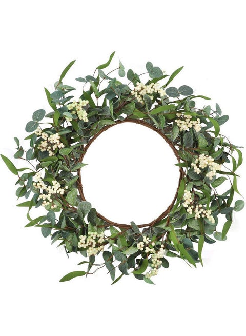 Artificial Spring Eucalyptus Wreath green