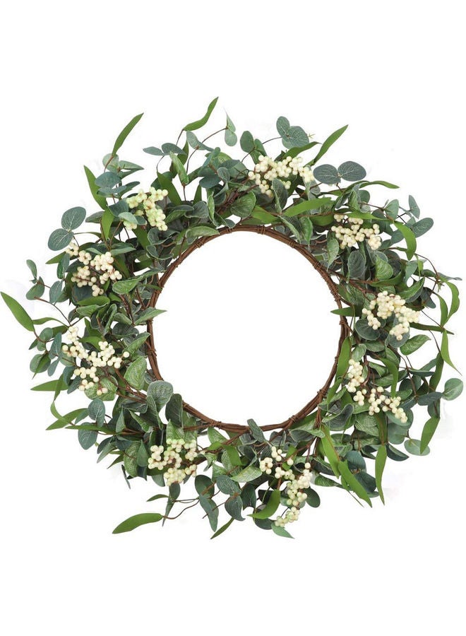 Artificial Spring Eucalyptus Wreath green