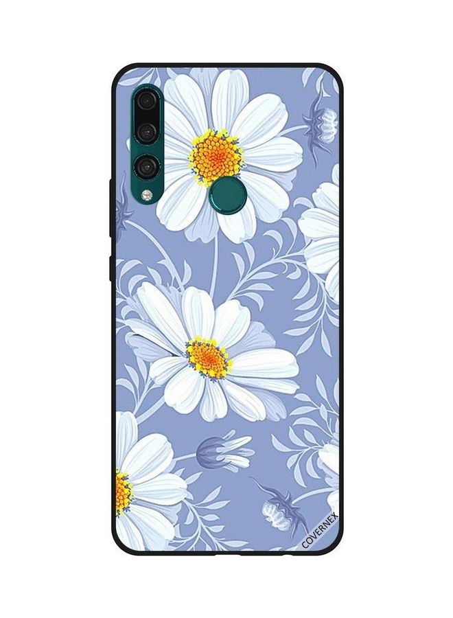 كوفرنيكس غطاء حماية واقٍ بطبعة زهور بيضاء لهاتف هواوي Y9 برايم 2019 متعدد الألوان - Image 1