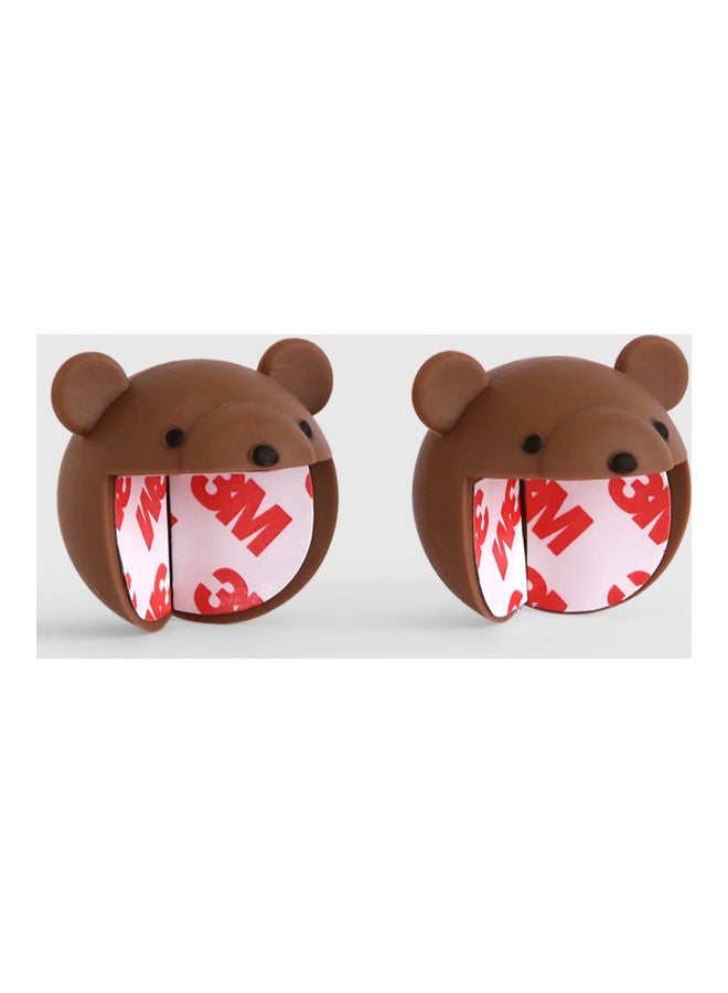 2-Piece Child Safety Corner Protection Brown 