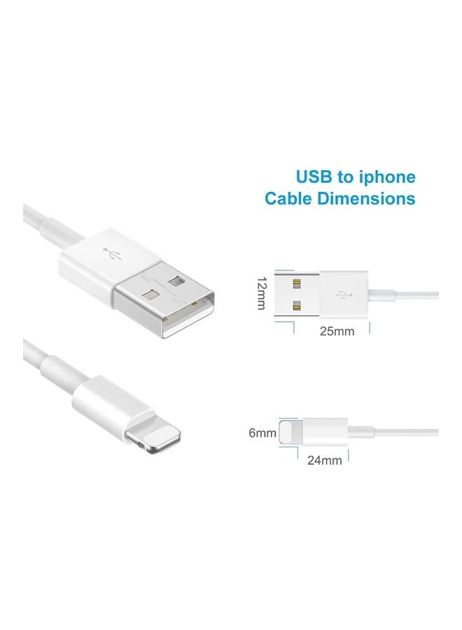 ICS 5V 1A Power Adapter With USB  Cable For Apple Iphone white - Image 2