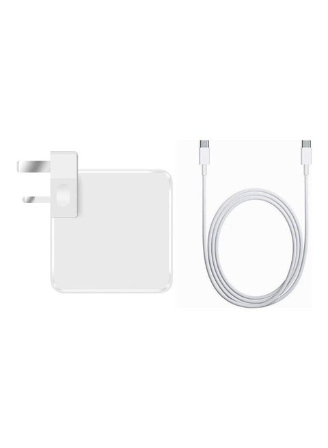 96W USB-C Power Adapter For Apple MacBook white
