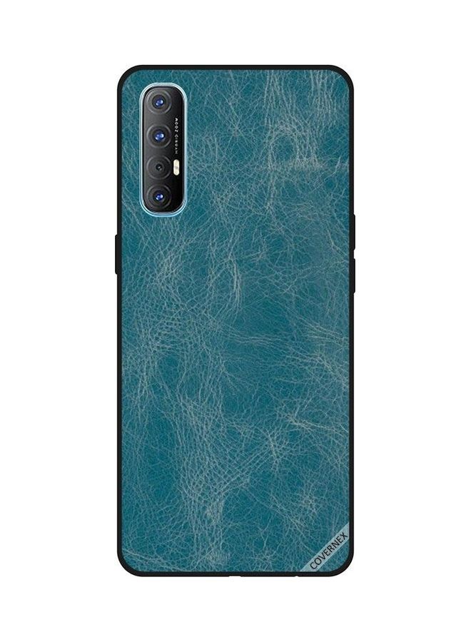 كوفرنيكس غطاء حماية واقٍ بتصميم جلد لهاتف أوبو رينو 3 برو أزرق / أبيض - Image 1