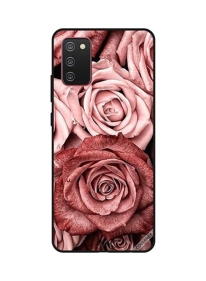 Covernex Samsung Galaxy A02s Protective Case Cover Printed Featuring Peach Flowers DESIGN_0218 - Image 1