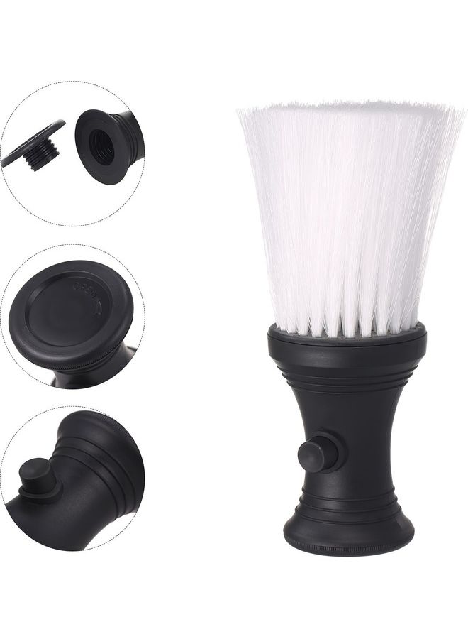 فرشاة تنظيف الوجه وإزالة الغبار عن الرقبة للمزين. أسود/ أبيض - Image 2