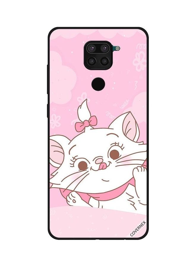 Covernex Xiaomi Redmi Note 9 Protective Case Cover Printed Featuring Cat Pink Hairclip DESIGN_0059 - Image 1
