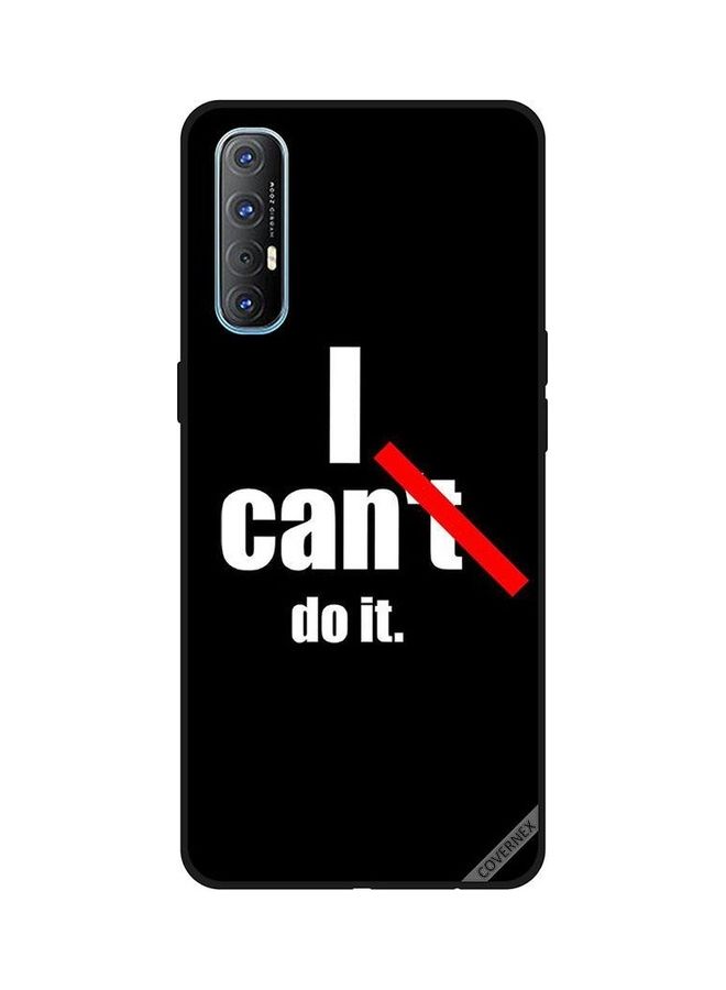 كوفرنيكس غطاء حماية واقٍ بطبعة عبارة "I Can Do It" لهاتف أوبو رينو 3 برو متعدد الألوان - Image 1