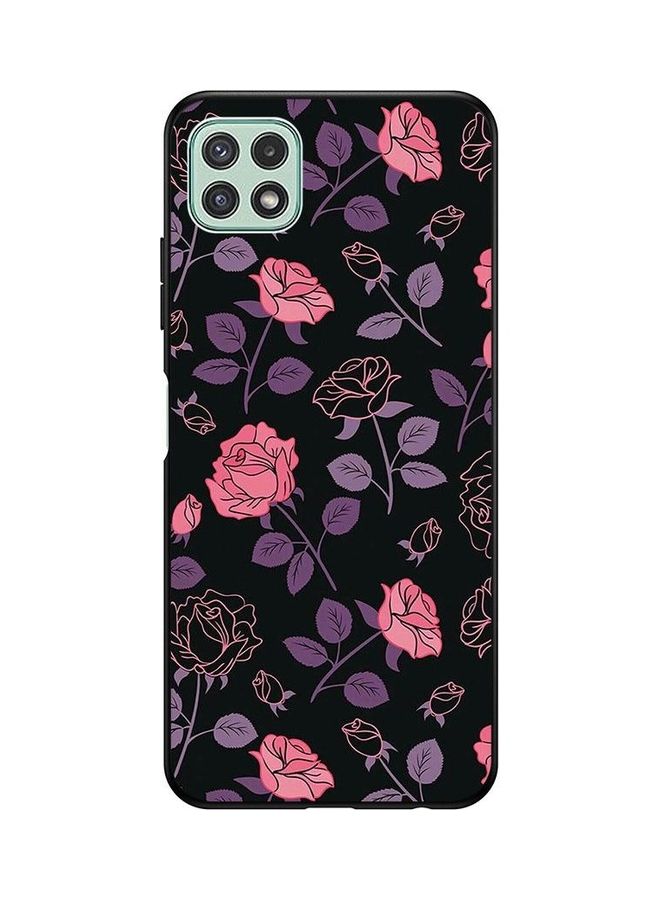 كوفرنيكس غطاء حماية واقٍ بطبعة زهور لهاتف سامسونج جالاكسي A22 متعدد الألوان - Image 1