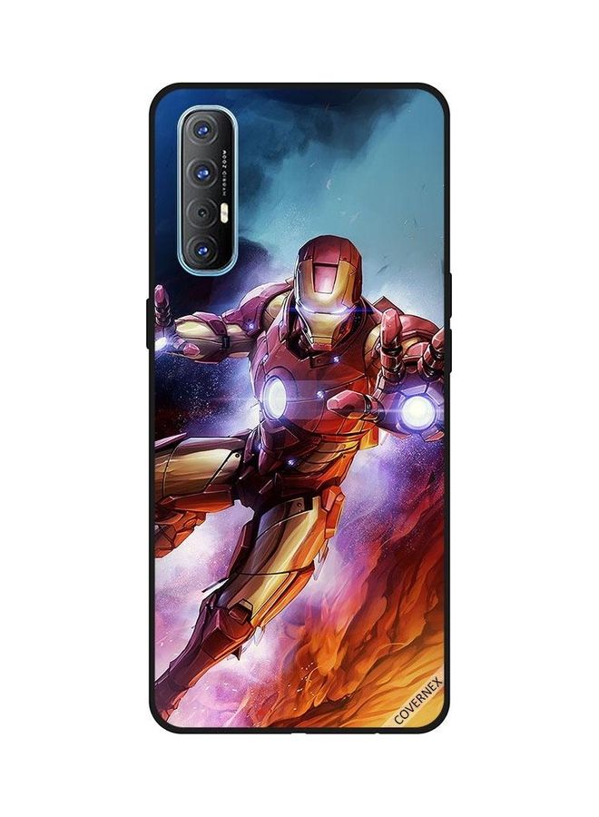 كوفرنيكس غطاء حماية واقٍ بتصميم أيرون مان لهاتف أوبو رينو 3 برو متعدد الألوان - Image 1