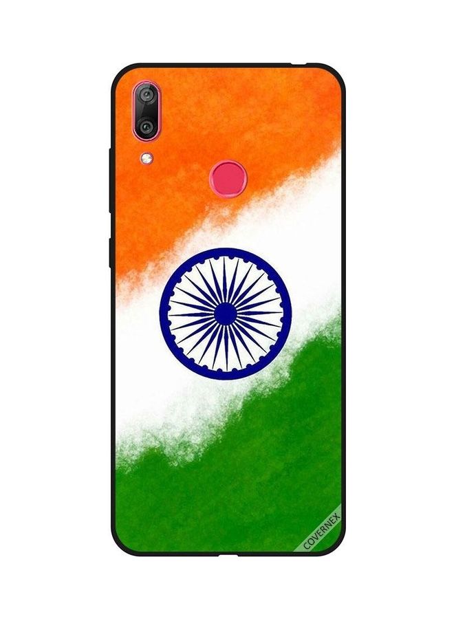Covernex Huawei Y7 Prime 2019 Protective Case Cover Printed Featuring India Flag Colors DESIGN_0149 - Image 1