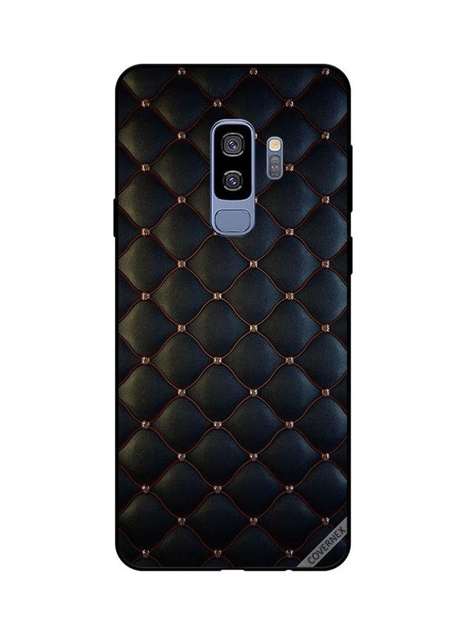 Covernex Protective Case Cover For Samsung Galaxy S9 Plus Stappers On Black Cloth Pattern Black/Brown - Image 1