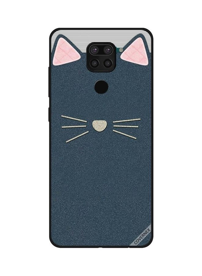 Covernex Cat Leather Pattern Protective Case Cover For Xiaomi Redmi Note 9 Multicolour
