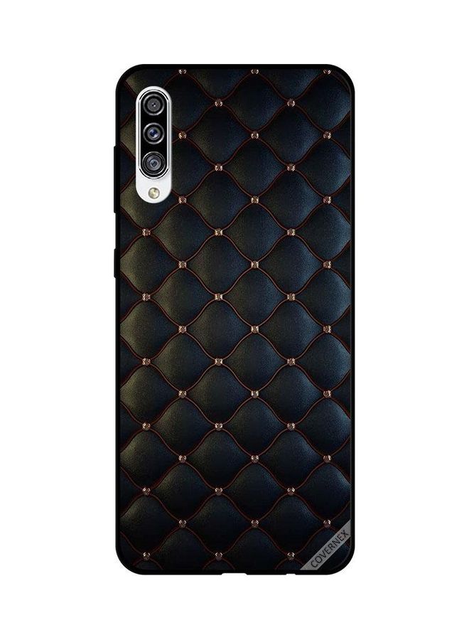 كوفرنيكس غطاء حماية بتصميم دبابيس على قماش لهاتف سامسونج جالاكسي A30s أسود/بني - Image 1