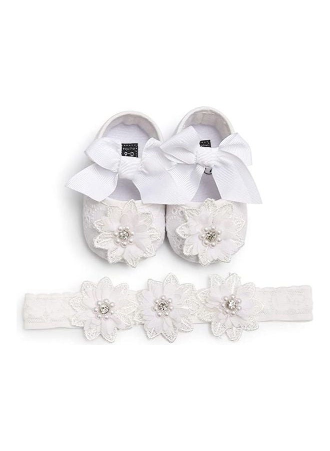 Learns To Walk Flat Comfort Shoes White  - Image 2