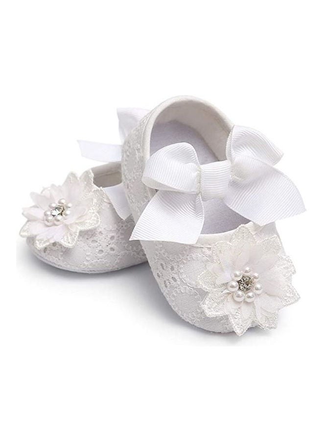 Learns To Walk Flat Comfort Shoes White  - Image 3
