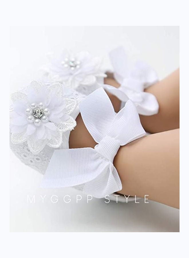 Learns To Walk Flat Comfort Shoes White  - Image 5
