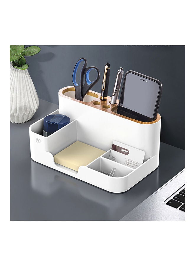 Generic Desk Stationery Storage Box White  - Image 2
