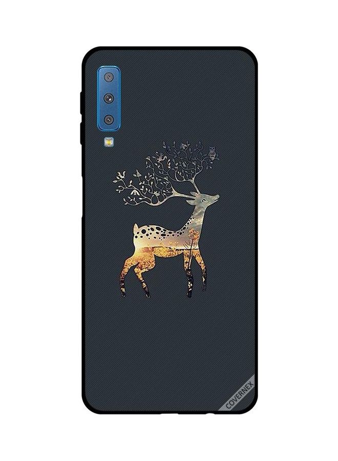 كوفرنيكس غطاء حماية واقٍ بطبعة غزال لهاتف سامسونج جالاكسي A7 إصدار 2018 متعدد الألوان - Image 1