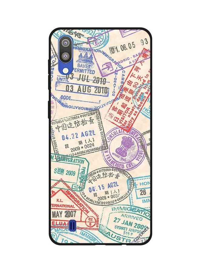 Covernex Travel Stamp Printed Protective Case Cover For Samsung Galaxy M10 Multicolour - Image 1